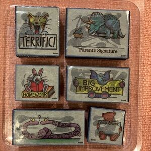 School teacher Stamps - set of 6 could be great for pretend play